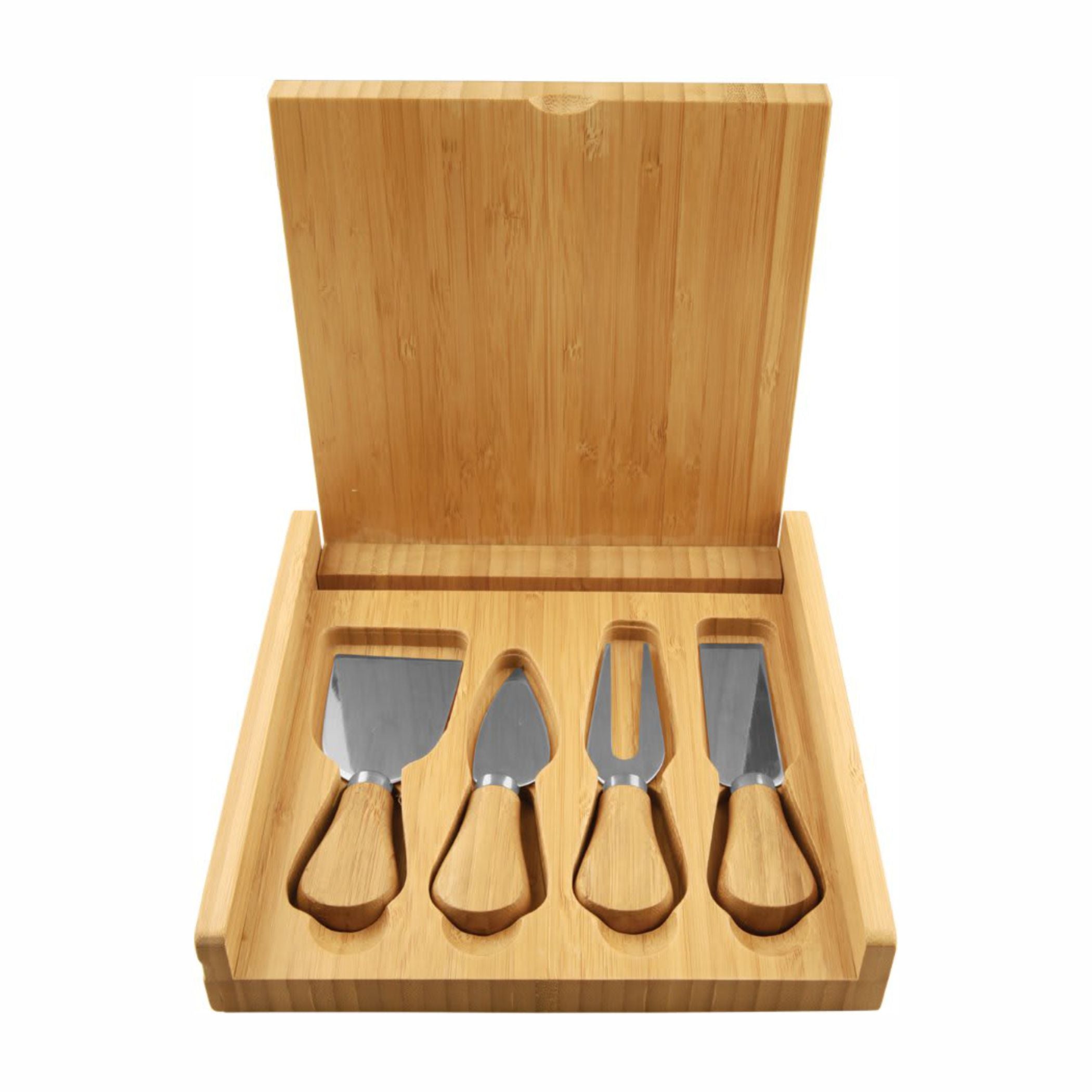 Personalized Cheese Knives Tool Set with Engraved Case, Home Sweet Home Floral Wreath with Custom Text
