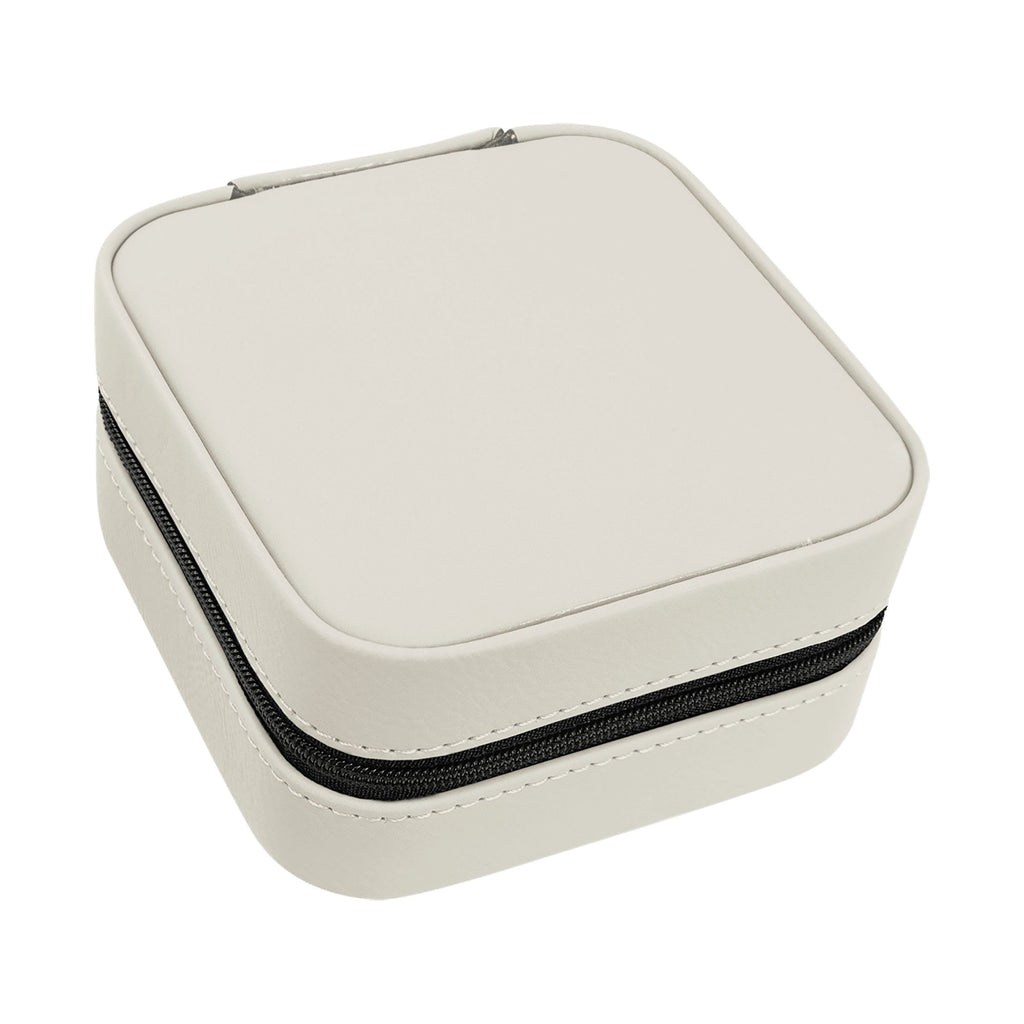 Travel Jewelry Box, Personalized Leatherette Jewelry Case Engraved with Custom Name